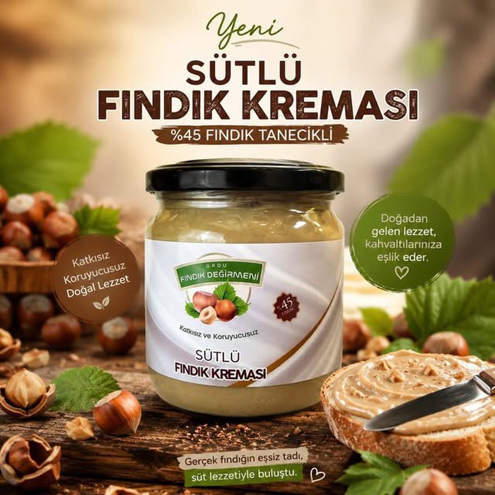 Sütlü Fındık Kreması